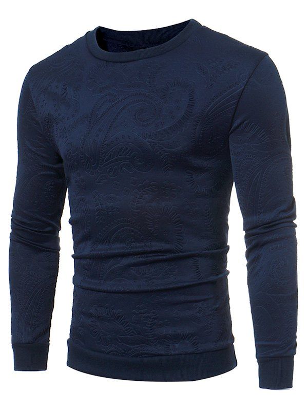 

Jacquard Paisley Crewneck Sweatshirt, Blue