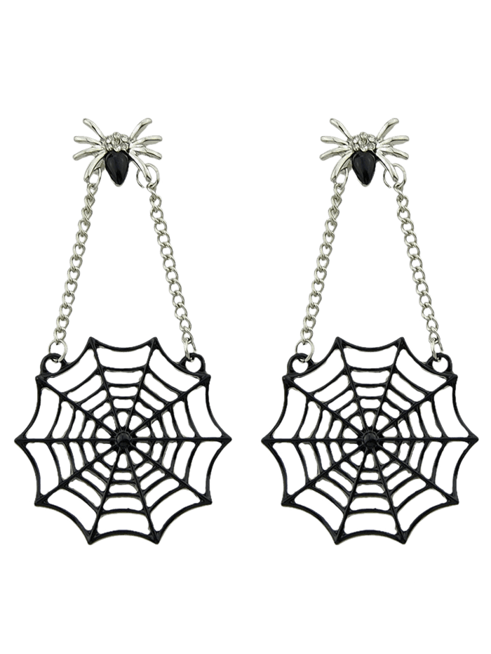 2018 Spider Web Stud Drop Earrings BLACK In Earrings Online Store. Best ...