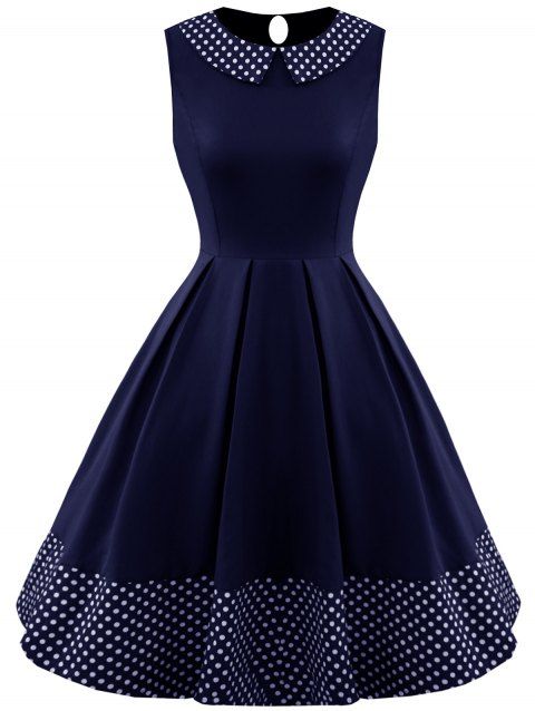 robe pois bleu