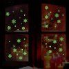Autocollants Muraux Fluorescents dans la Nuit Motif Flocons de Noël - néon Verte 21*24.5CM