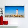 3D Lighthouse Print Stick-on Multifunction Wall Art Painting - Bleu Ciel 
