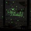 Autocollants Muraux Motif Inscription Merry Christmas Brillent dans le Noir - multicolore 30*60CM