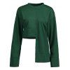 Sweat-shirt à manches longues et à manches courtes - Vert profond S
