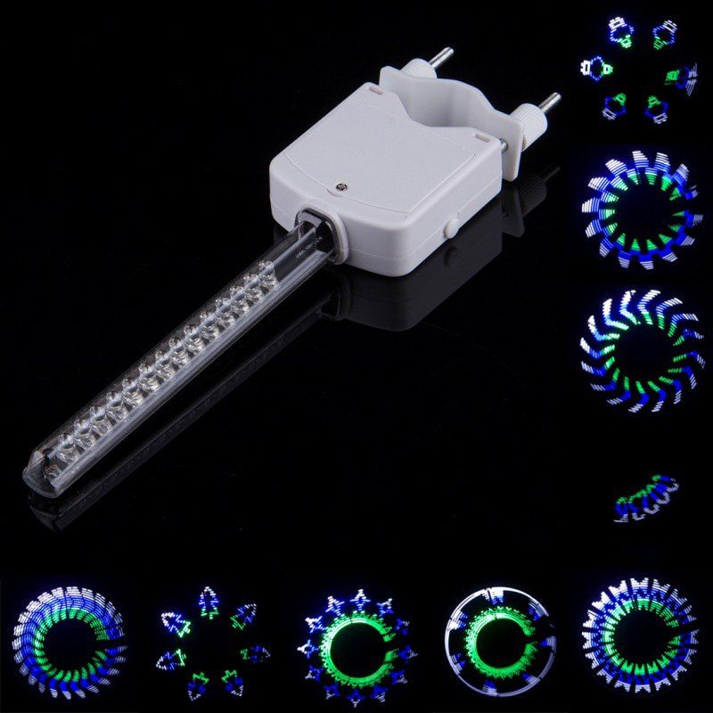 

14 LED 40 Colorful Patterns Bike Wheel Light, White
