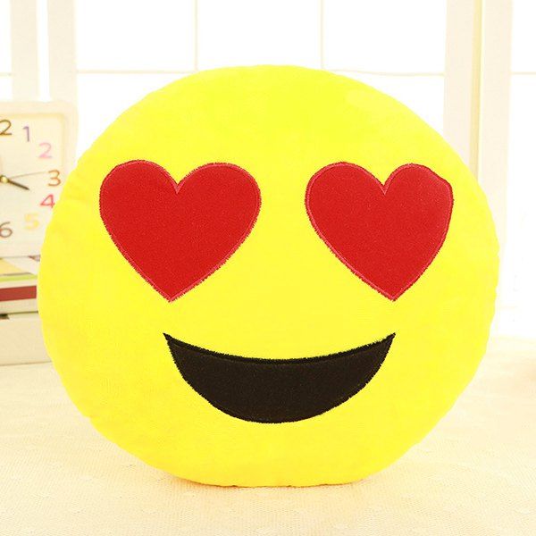 

Smile Face Emoticon Pattern Pillow Case, Red