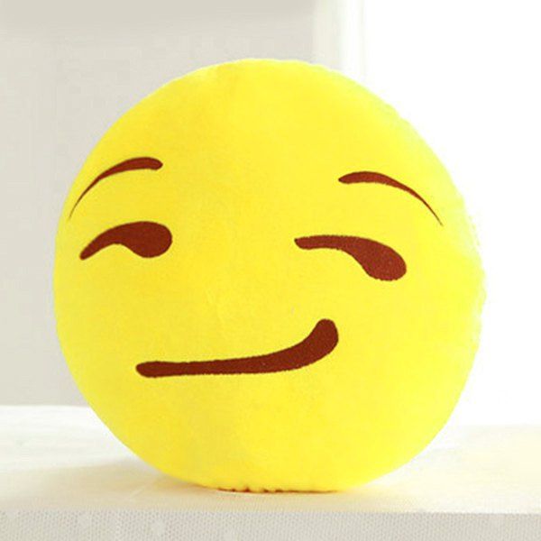 

Smile Face Emoticon Pattern Pillow Case, Yellow