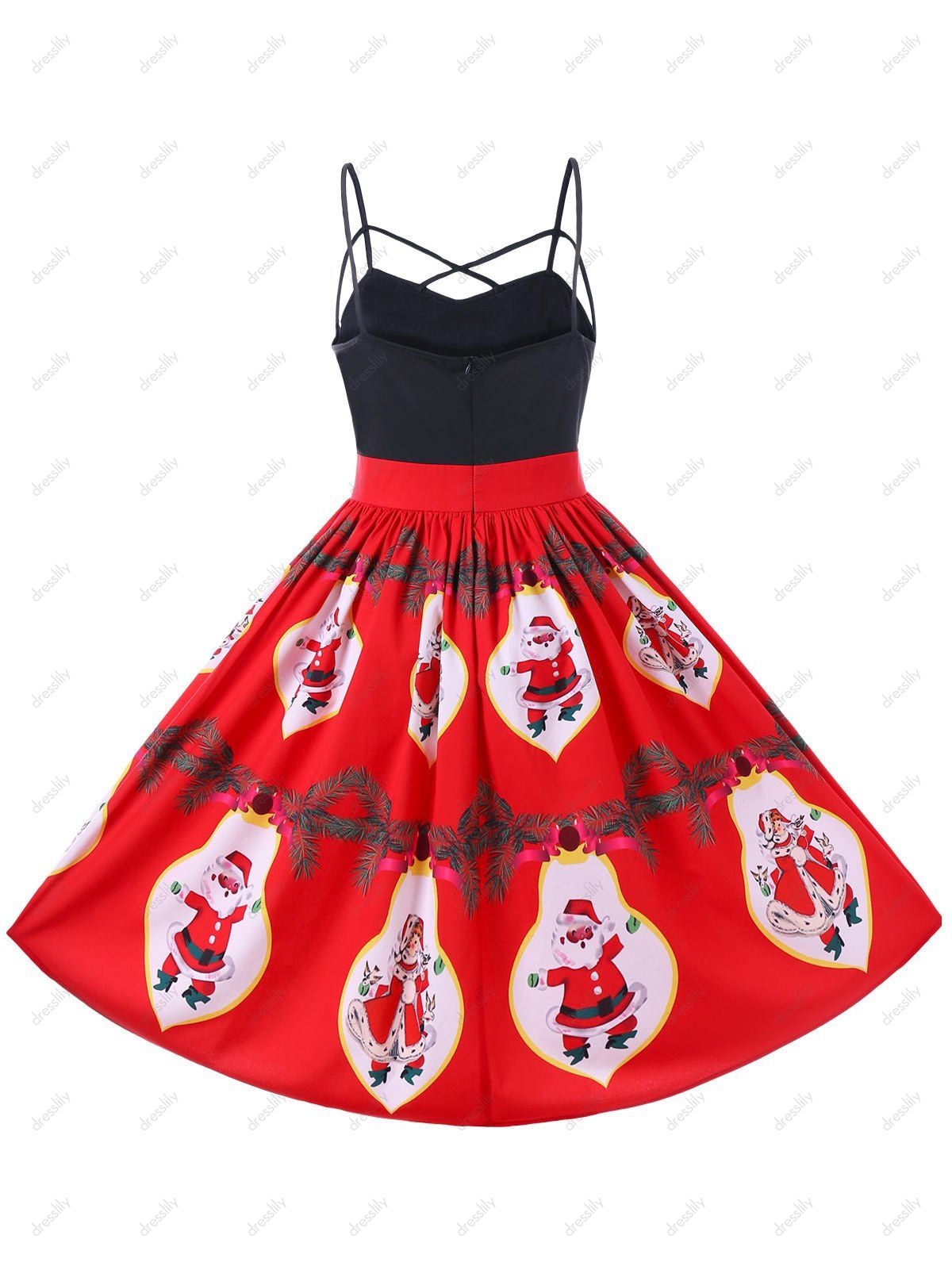 Santa Claus Strappy Swing Dress 