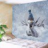Art mural bonhomme de neige motif tapisserie de Noël - Gris W79 INCH * L71 INCH