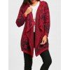 Open Front Skull Cardigan - RED M
