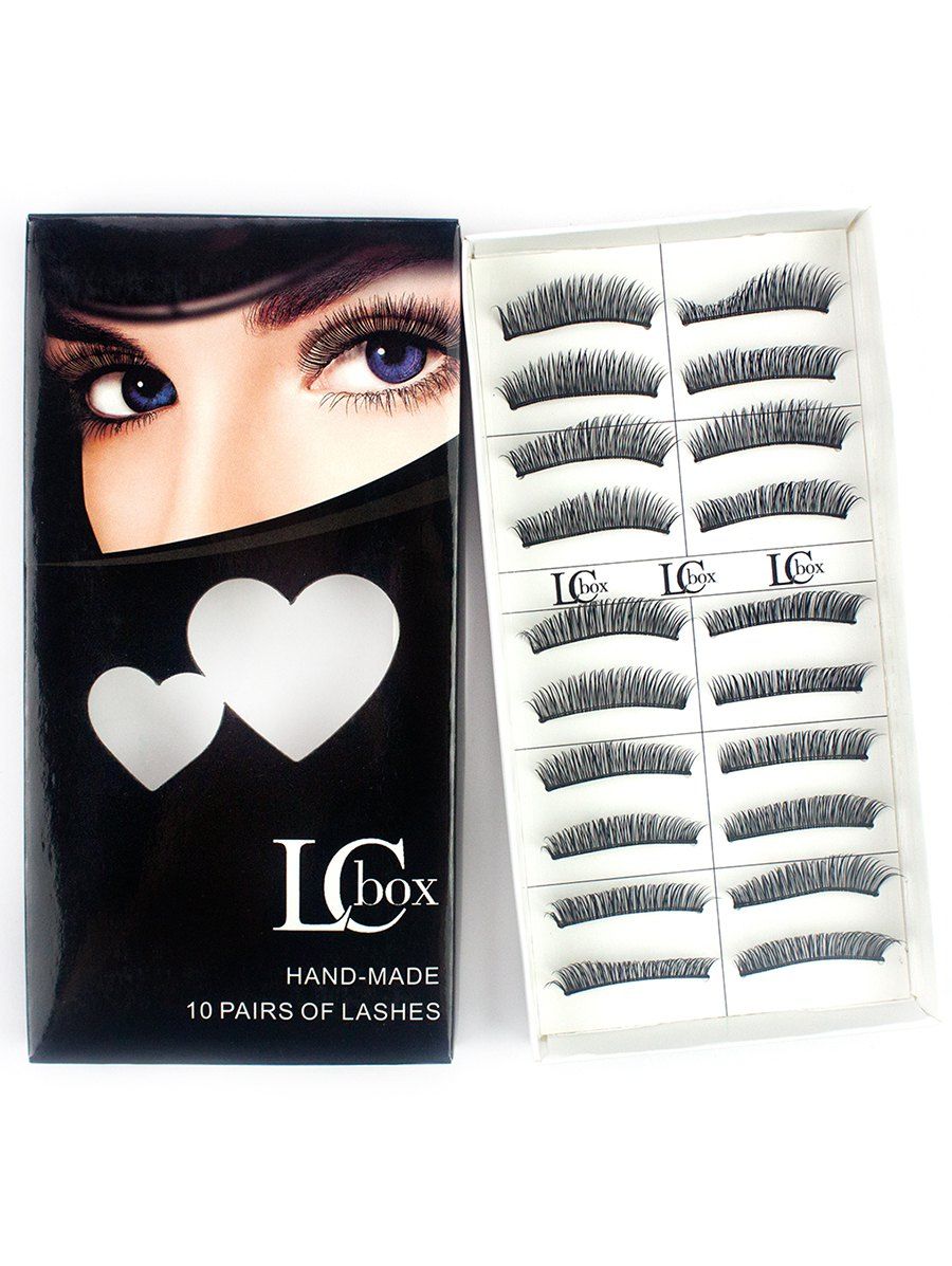 

10 Pairs Make-up Natural Long Extension False Eyelashes Set, Pattern e