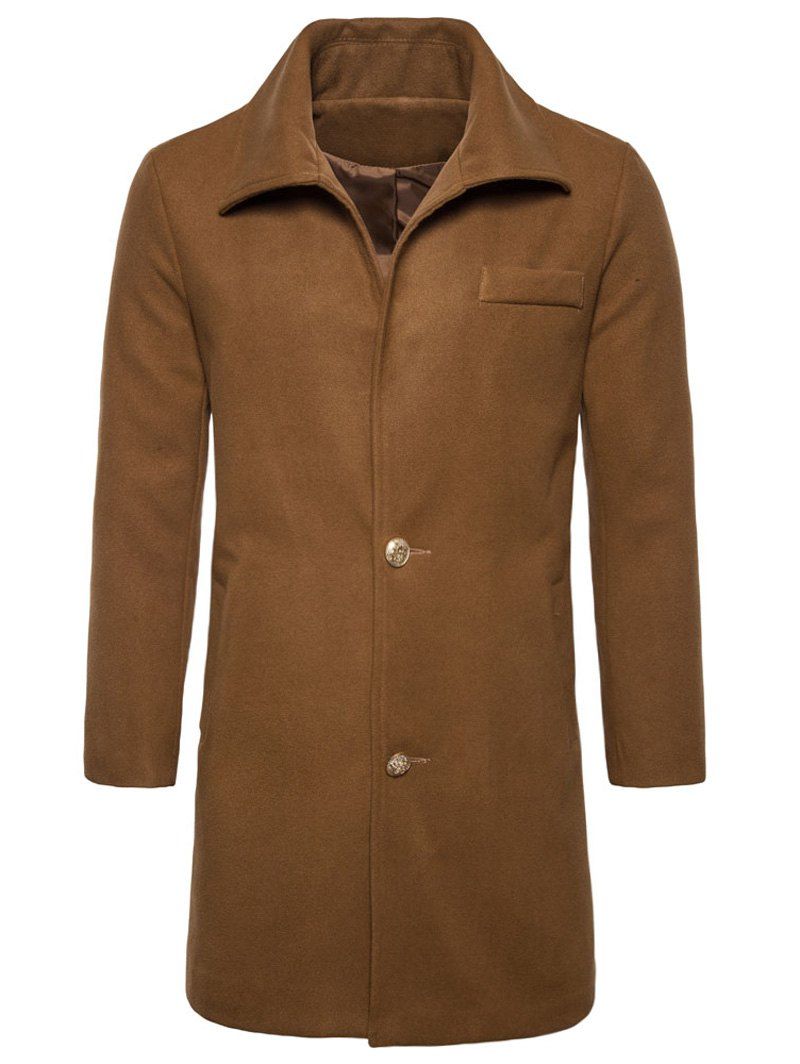 

Edging Single Breasted Woolen Coat, Camel