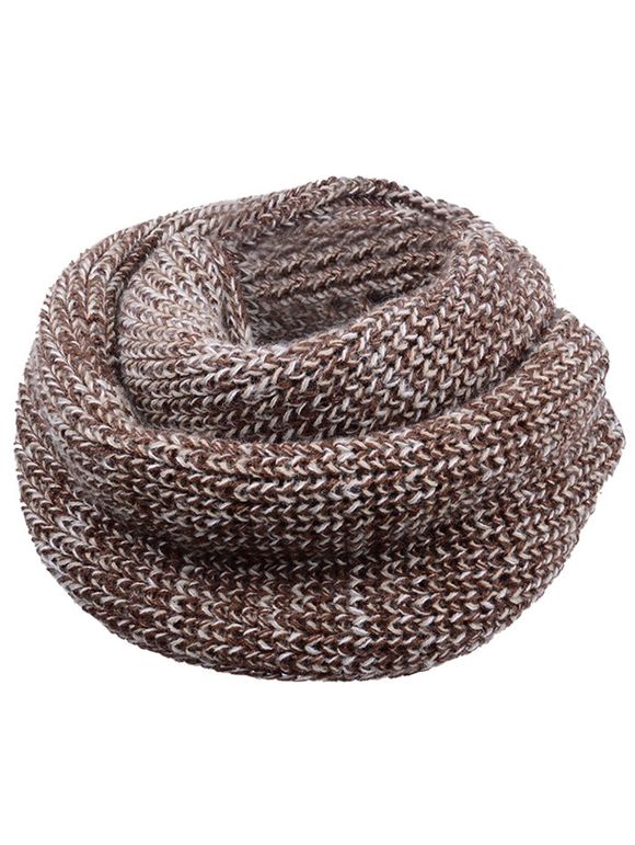 Écharpe chaude tricotée au crochet en crochet de couleur vintage - café 