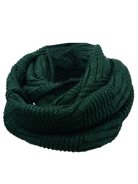 Écharpe Épais Tricoté en Crochet Doux - Vert 