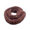 Écharpe chaude tricotée au crochet en crochet de couleur vintage - marron foncé 