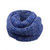 Écharpe chaude tricotée au crochet en crochet de couleur vintage - Bleu et Blanc 