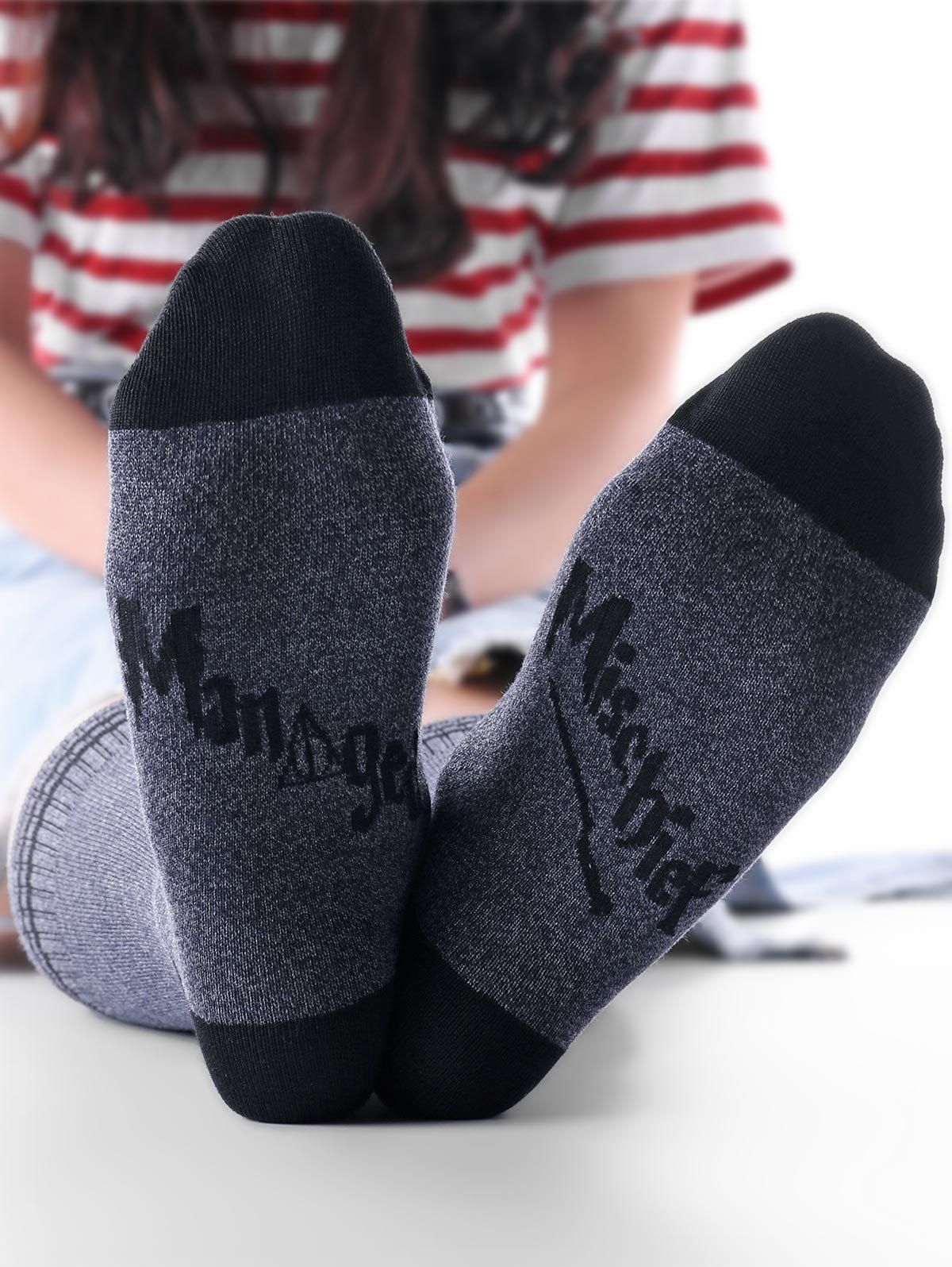 

Tube Socks with Mischief Printing, Gray