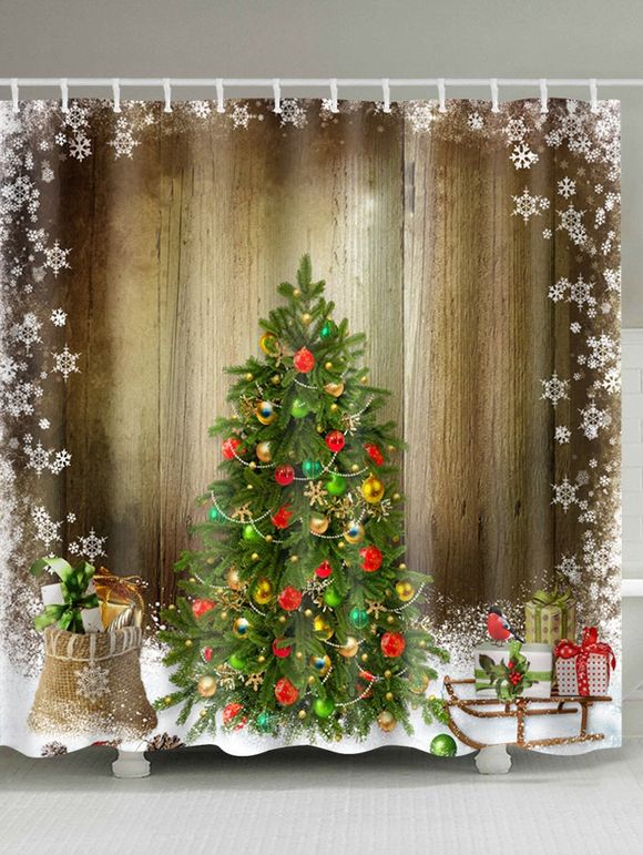 Rideau de Douche Epais Imperméable Joyeux Noël - multicolore XL