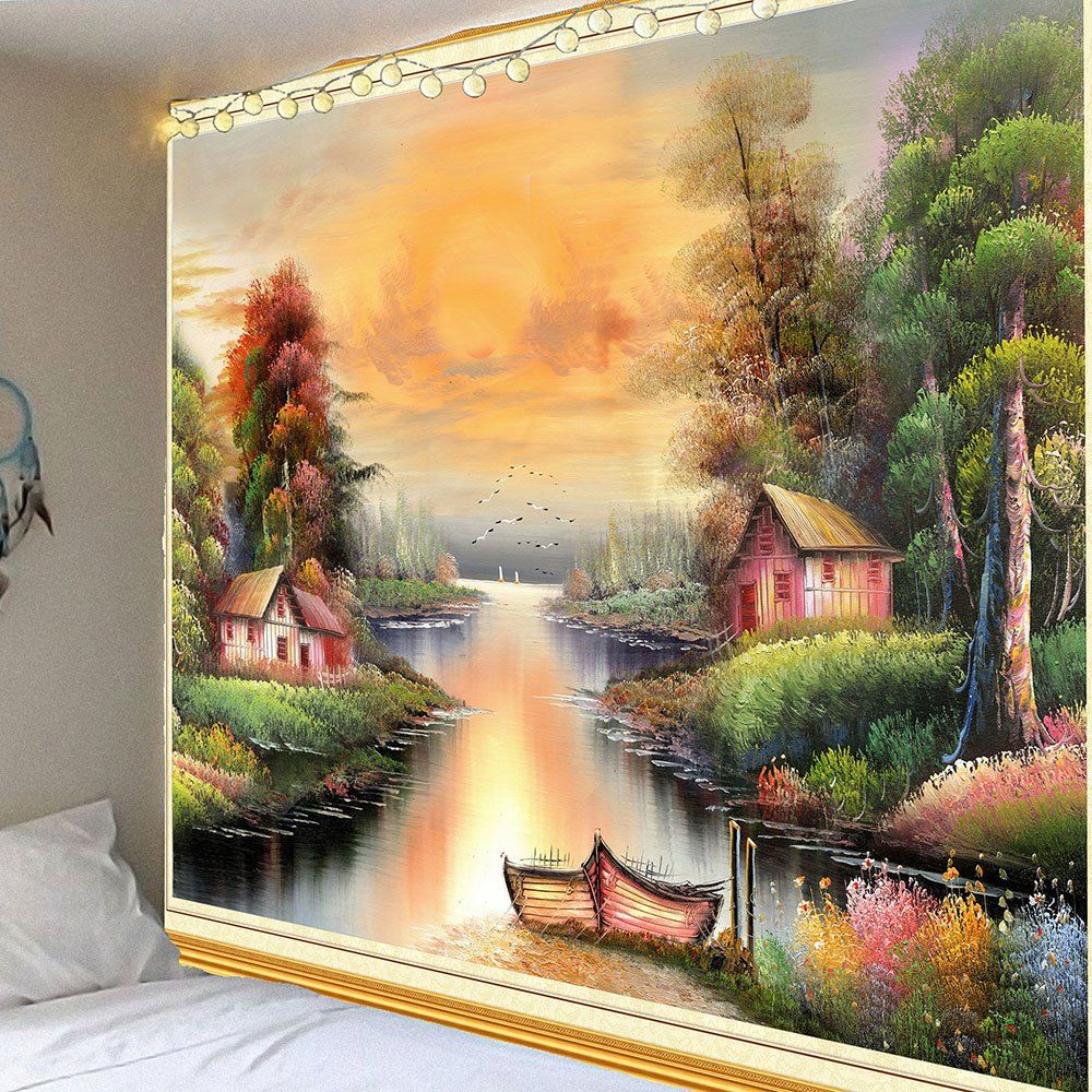 

Wall Art Countryside Beautiful Scenery Print Tapestry, Colorful