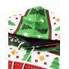 Sweat à Capuche Pull-over de Noël Flocon de Neige Imprimé Géométrique - multicolore 2XL