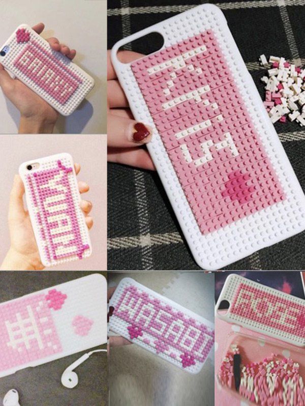

Building Blocks DIY Cell Phone Case For Iphone, White