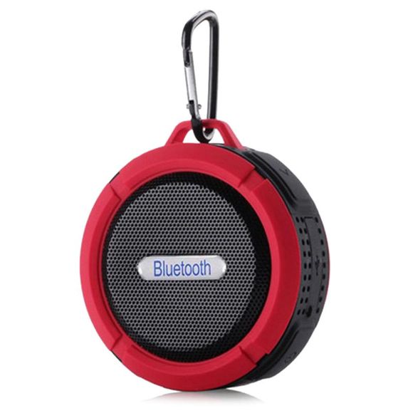 Mini Haut-Parleur d'Extérieur Bluetooth Portatif Sans Fil Portatif Imperméable - Rouge 9*9*5CM