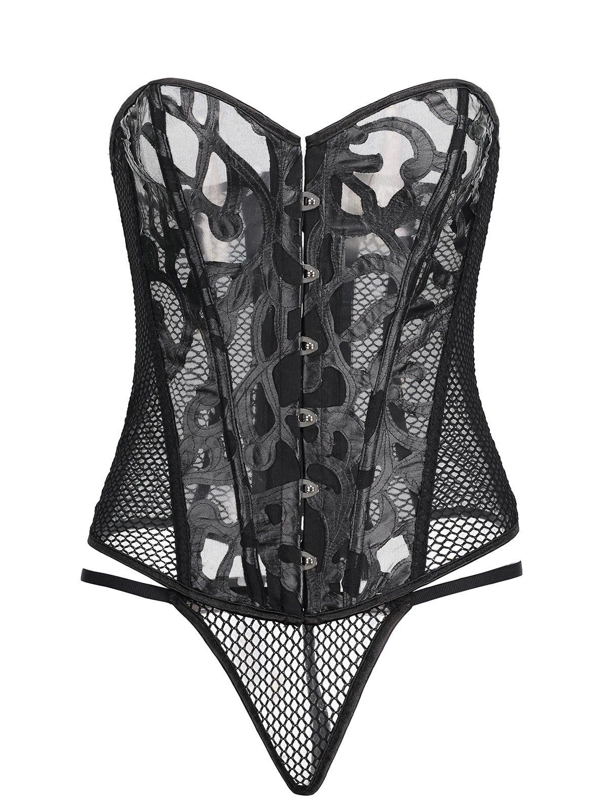 Black latex lace up underbust skirt Clearance