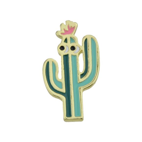 Broche drôle minuscule en alliage de cactus - Vert 