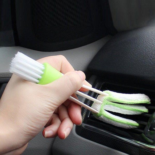 

Multifuctional Double-headed Car Air Outlet Cleaning Brush, Green