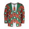 Christmas Patterned Long Sleeve T-shirt - COLORMIX L