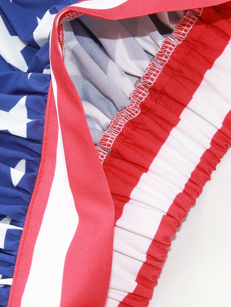 2018 Patriotic American Flag Print A Line Skirt RED/WHITE/BLUE M In ...