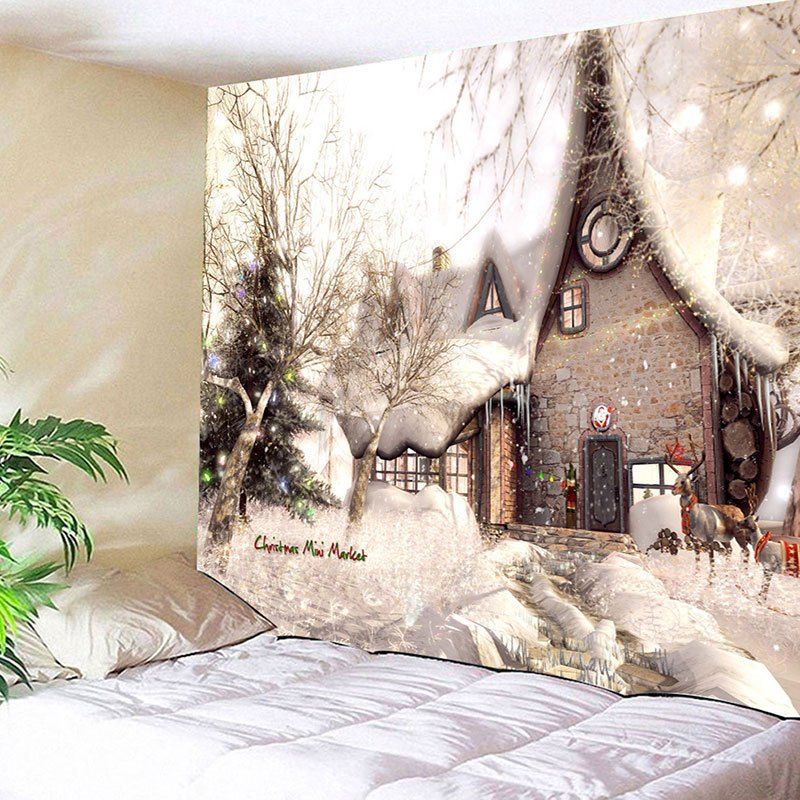 

Wall Art Christmas Snowscape Pattern Tapestry, Colormix