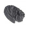 Colormix extérieur motif rayé épaissir Bonnet bonnet tricoté - Noir 