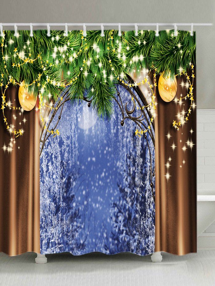 2018 Tree Window Print Waterproof Fabric Shower Curtain Tree Window Print Waterproof Fabric Shower Curtain Colormix W71 Inch L79