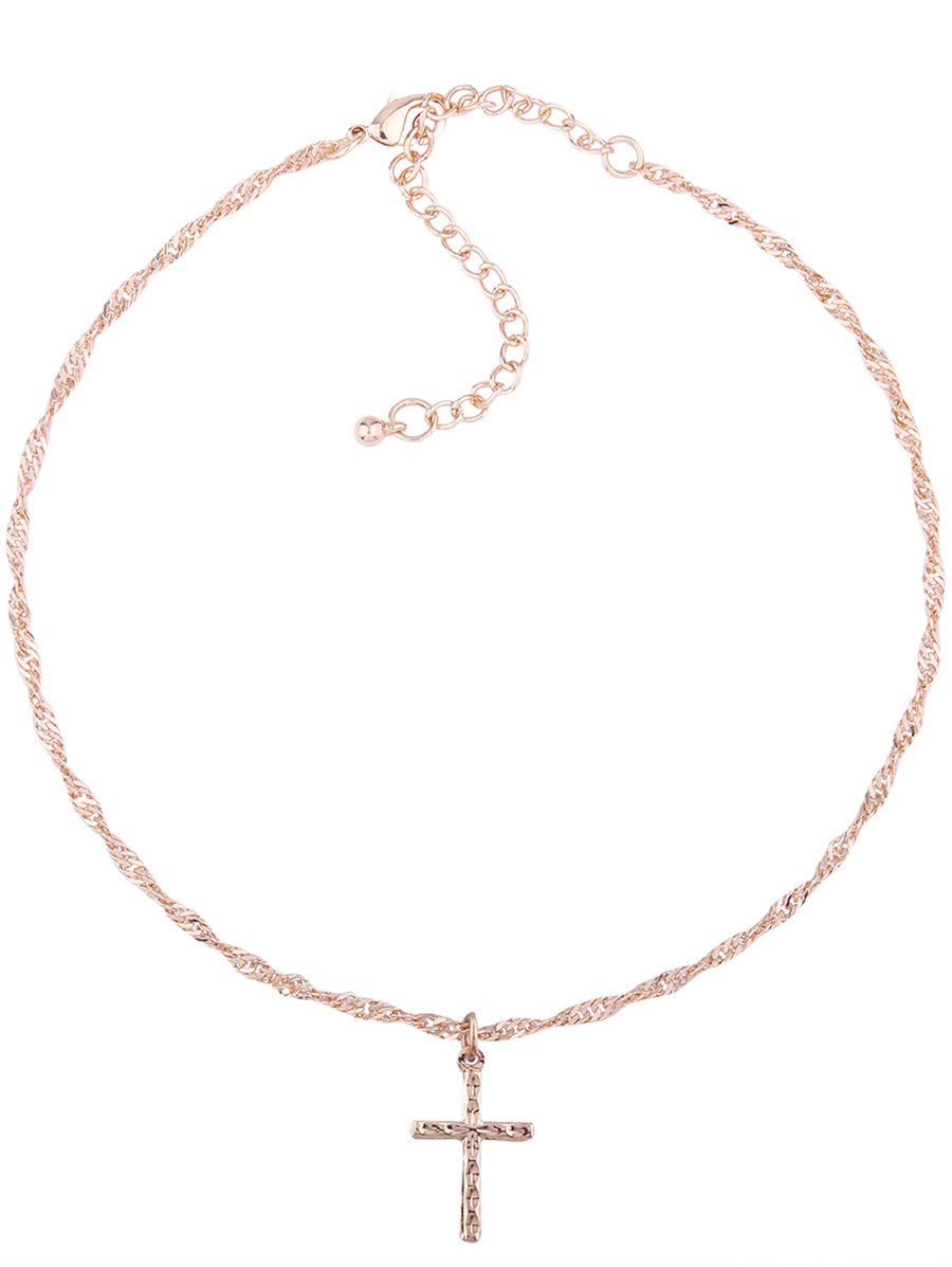 

Alloy Engraved Pendant Collarbone Necklace, Pattern a