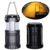 Lampe de Poche à LED Lanterne d'Extérieur Rétractable et Portable pour Camping - Noir 