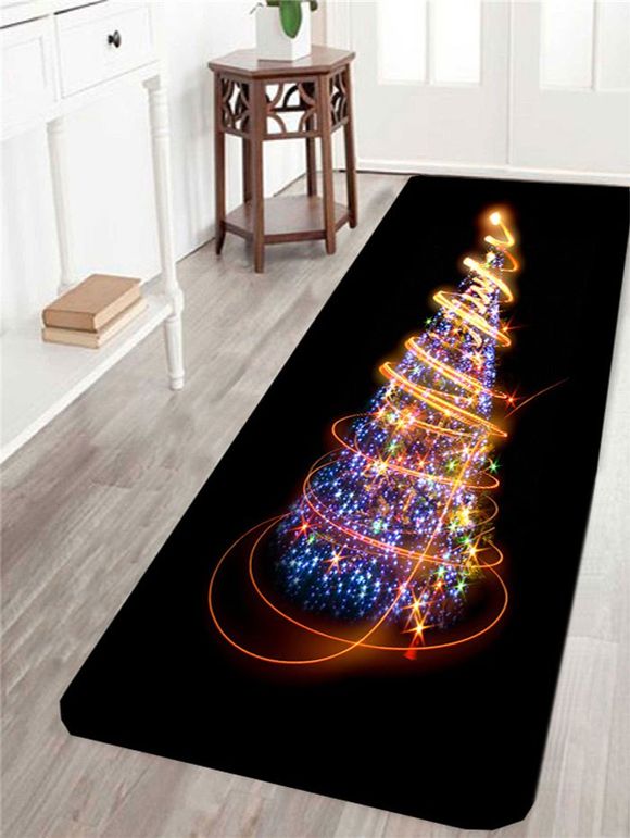 Skidproof Colorful Lighting Christmas Tree Pattern Rug - COLORFUL W24 INCH * L71 INCH