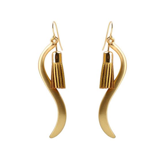 Boucles d'oreilles pendantes en forme de gland - d'or 