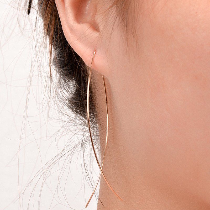 

Alloy Fish Simple Hoop Earrings, Golden