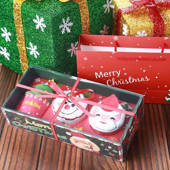 Serviettes Cupcake en Forme de Père Noël et Arbre de Noël - Blanc 