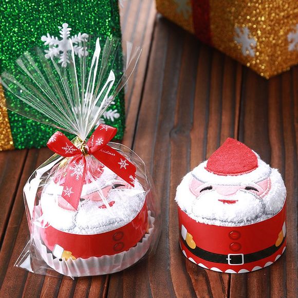 Serviettes Cupcake en Forme de Père Noël et Arbre de Noël Bonhomme de Neige - Rouge 
