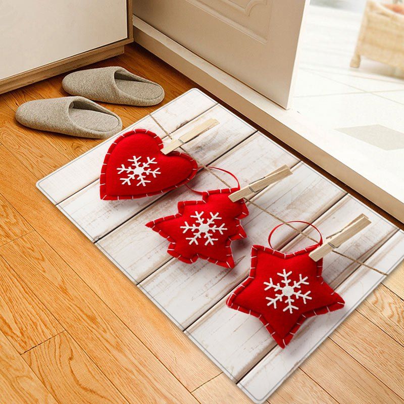 

Christmas Ornament Pattern Indoor Outdoor Area Rug, Red