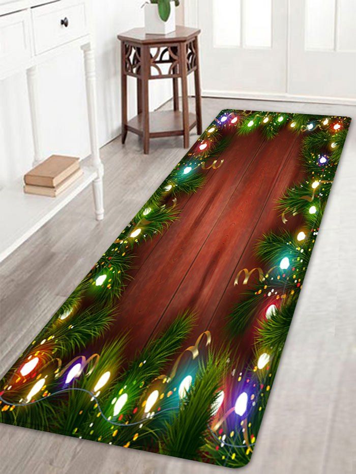 

Christmas Pine Lights Pattern Indoor Outdoor Area Rug, Colormix