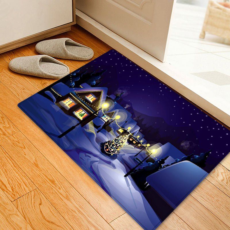 

Christmas Village Night Pattern Indoor Outdoor Area Rug, Colormix