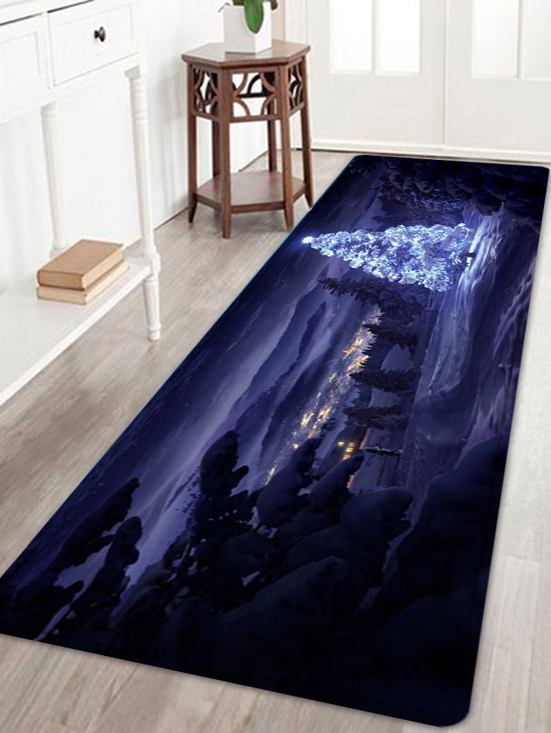 

Christmas Night Pine Pattern Indoor Outdoor Area Rug, Colormix