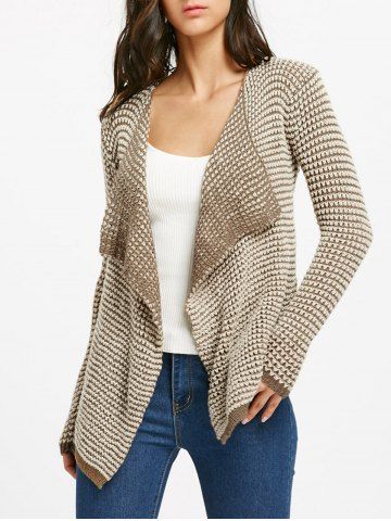 Casual Collarless Knitted Long Sleeve Cardigan For Women