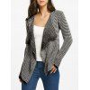 Cardigan décontracté sans col à manches longues pour femmes - Noir M