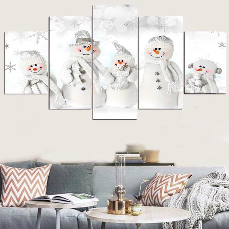 

Snowmen Family Printed Wall Stickers, White