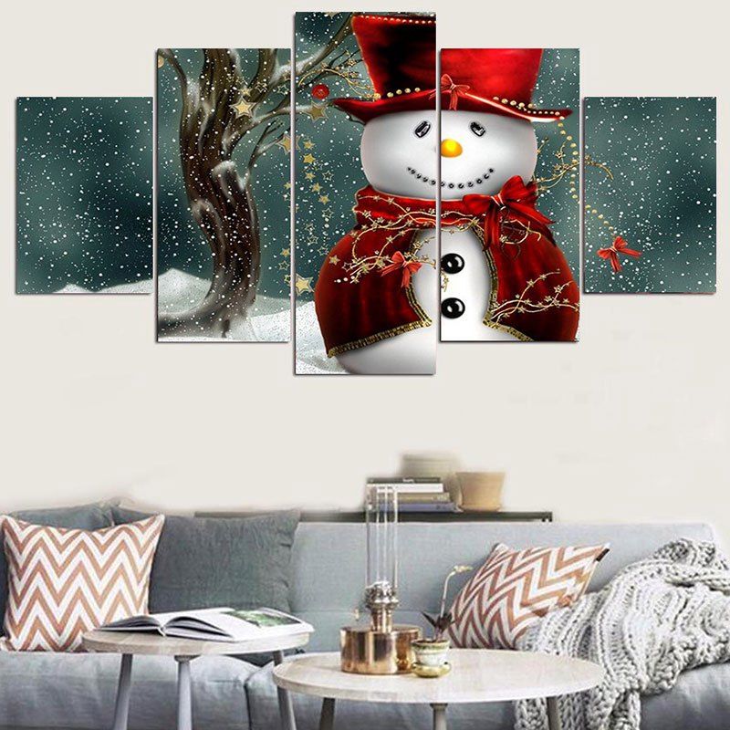 

Snowman Magician Patterned Wall Stickers, Red and white