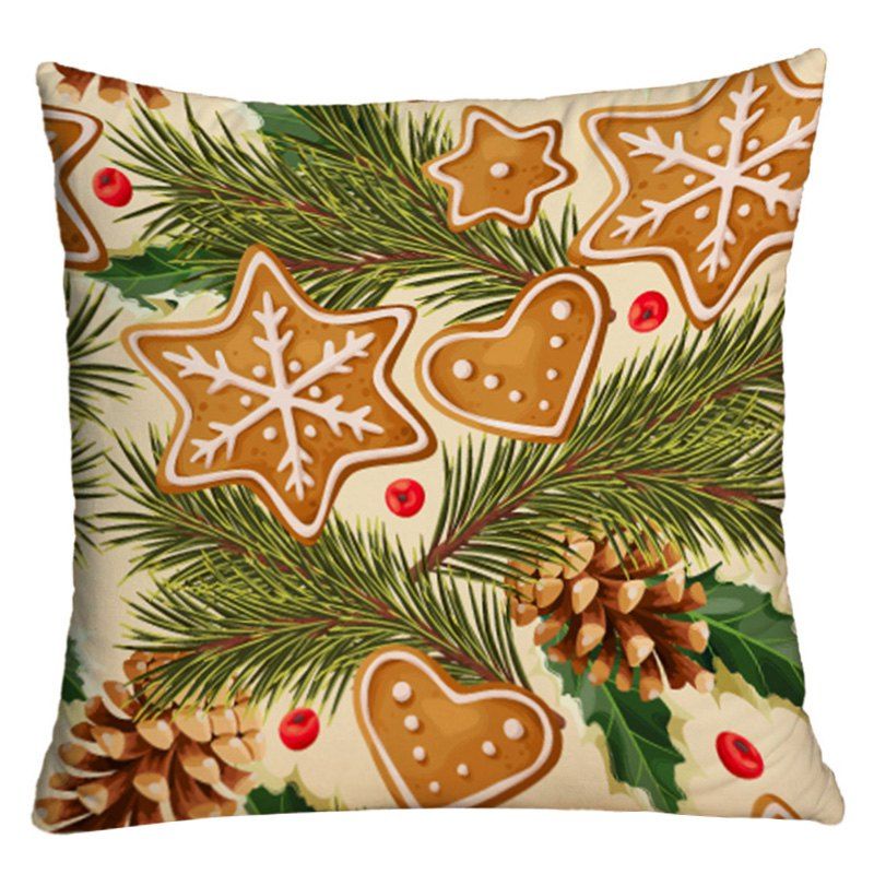 

Novelty Christmas Graphic Decorative Square Pillow Case, Colormix