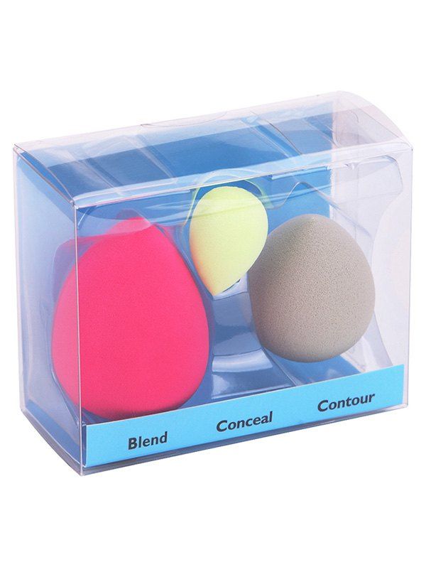 

Multifunction 3Pcs Makeup Foundation Beauty Sponge Puff Set, Colormix